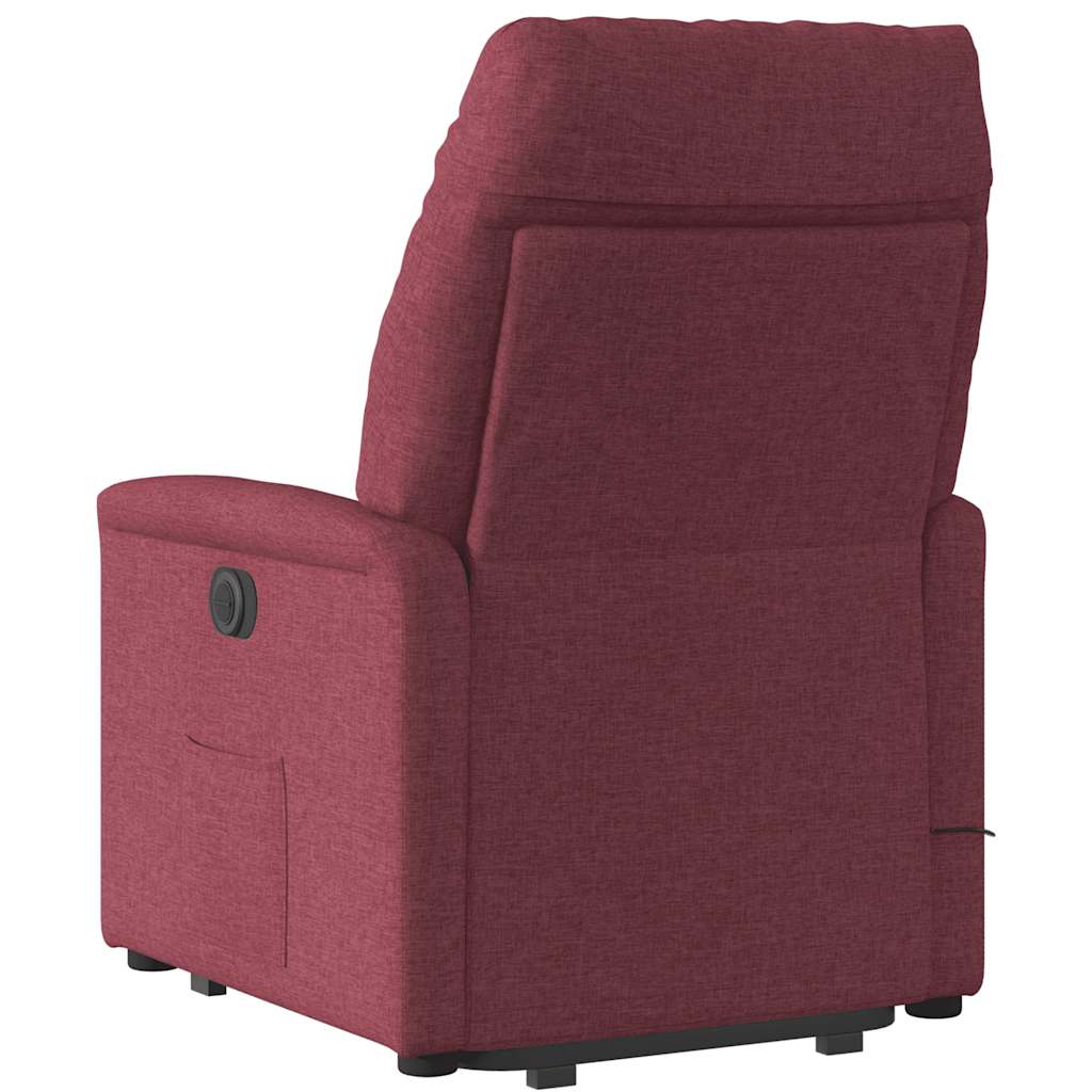 Poltrona de massagens reclin. elevatória tecido vermelho tinto