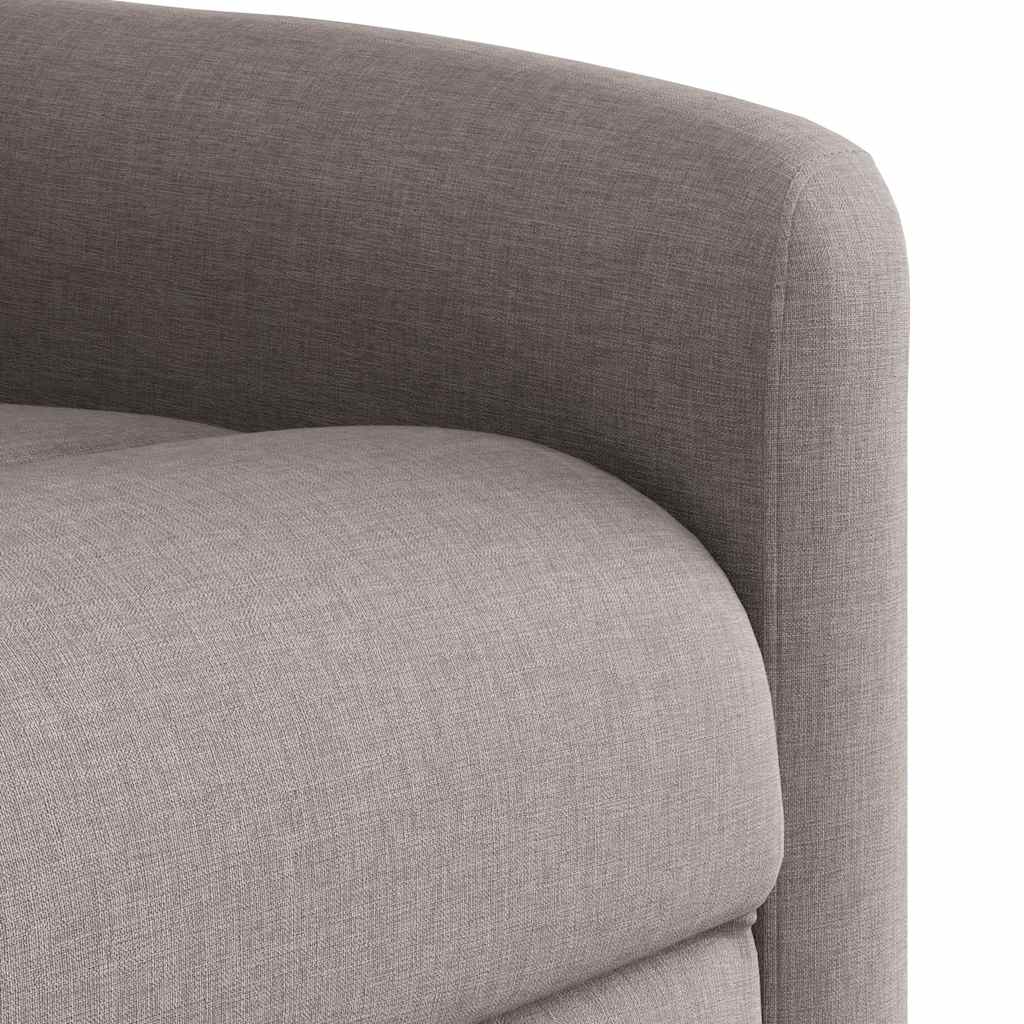 Poltrona elevatória de massagens tecido cinzento-acastanhado