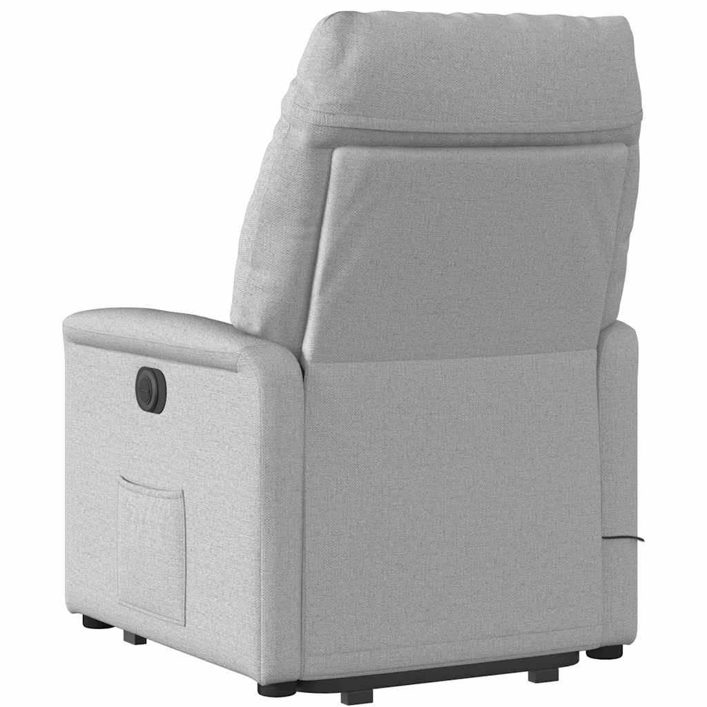 Poltrona elevatória de massagens tecido cinzento-nublado
