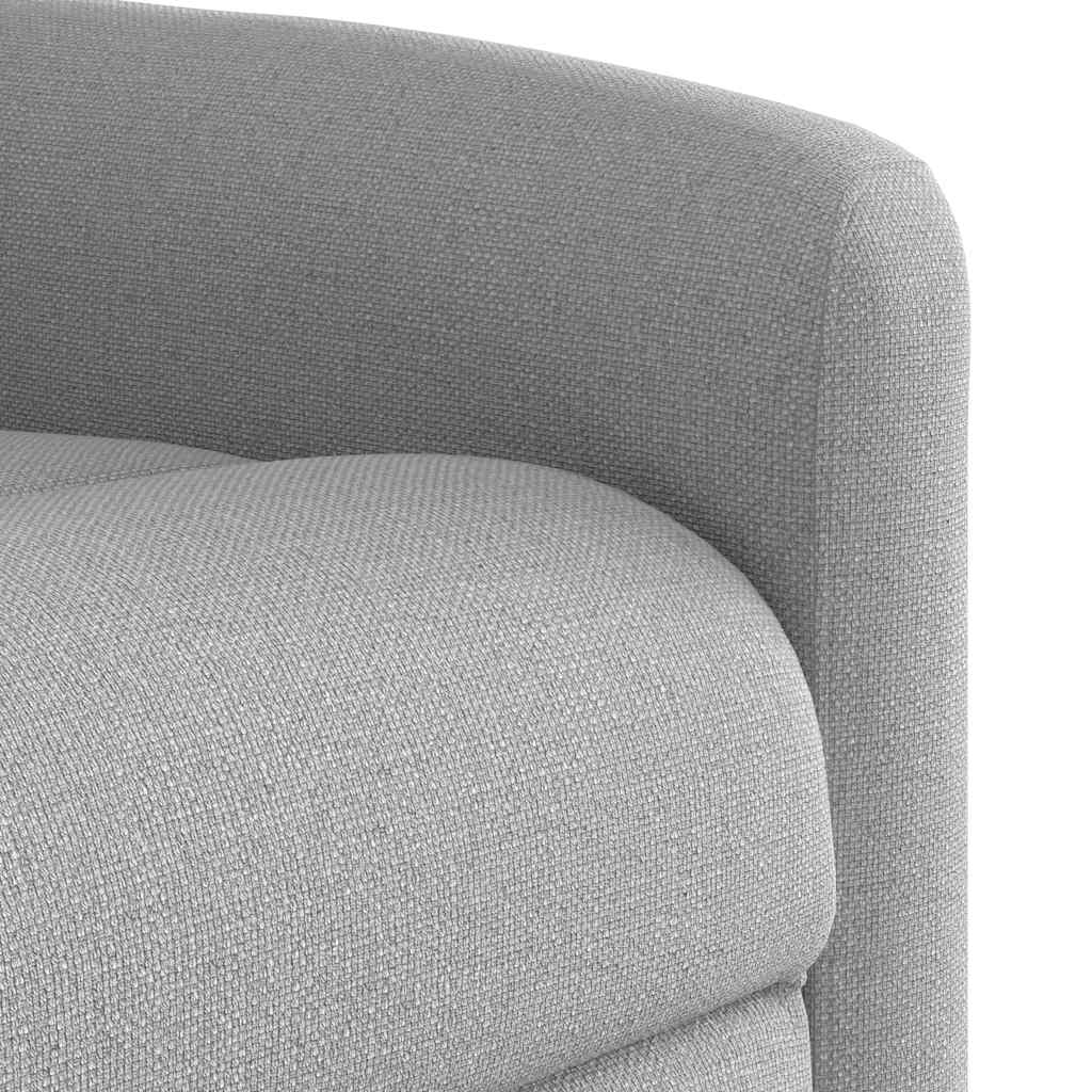 Poltrona elétrica elevatória massagens tecido cinzento-nublado