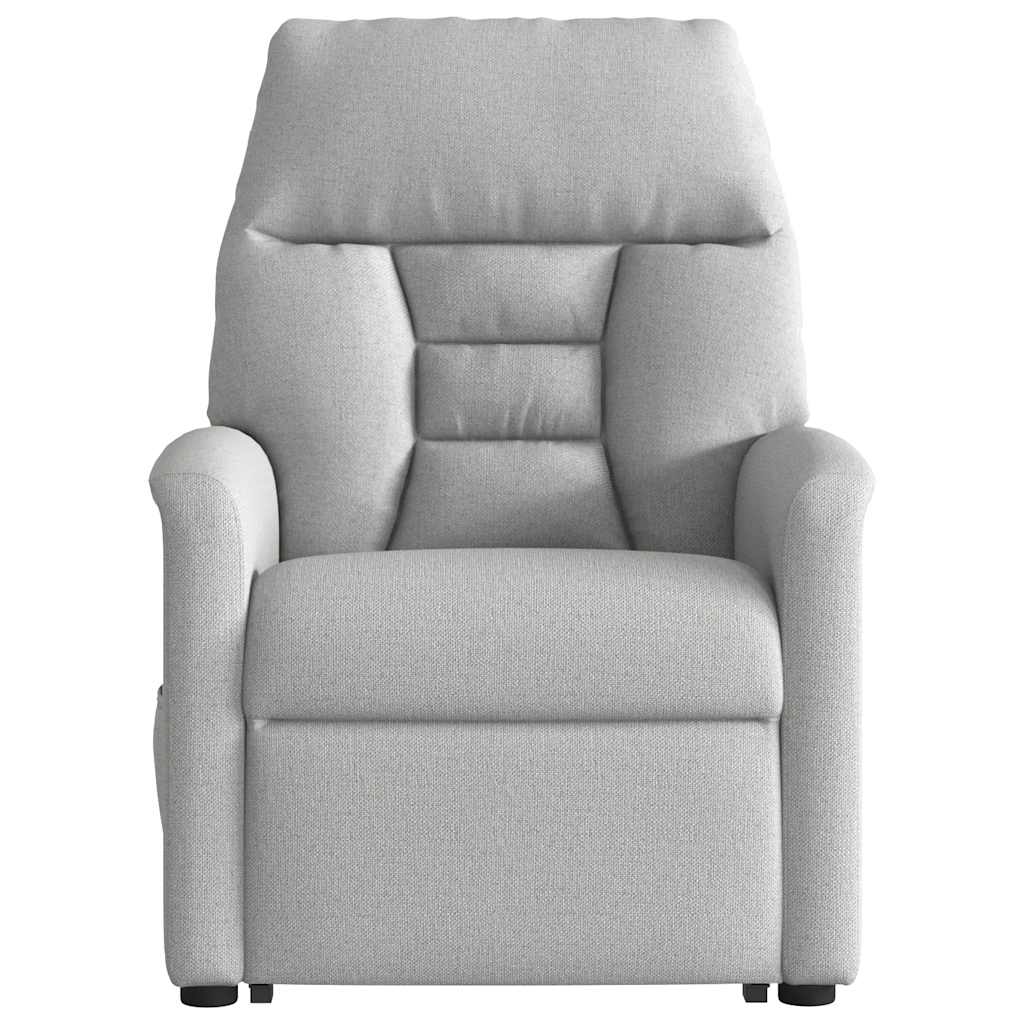 Poltrona elétrica elevatória massagens tecido cinzento-nublado