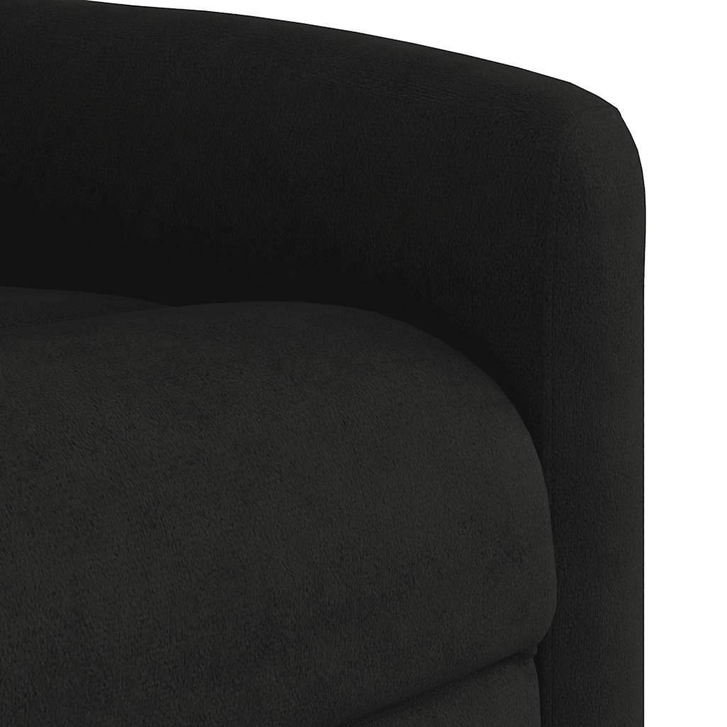 Poltrona de massagens reclinável elevatória microfibra preto
