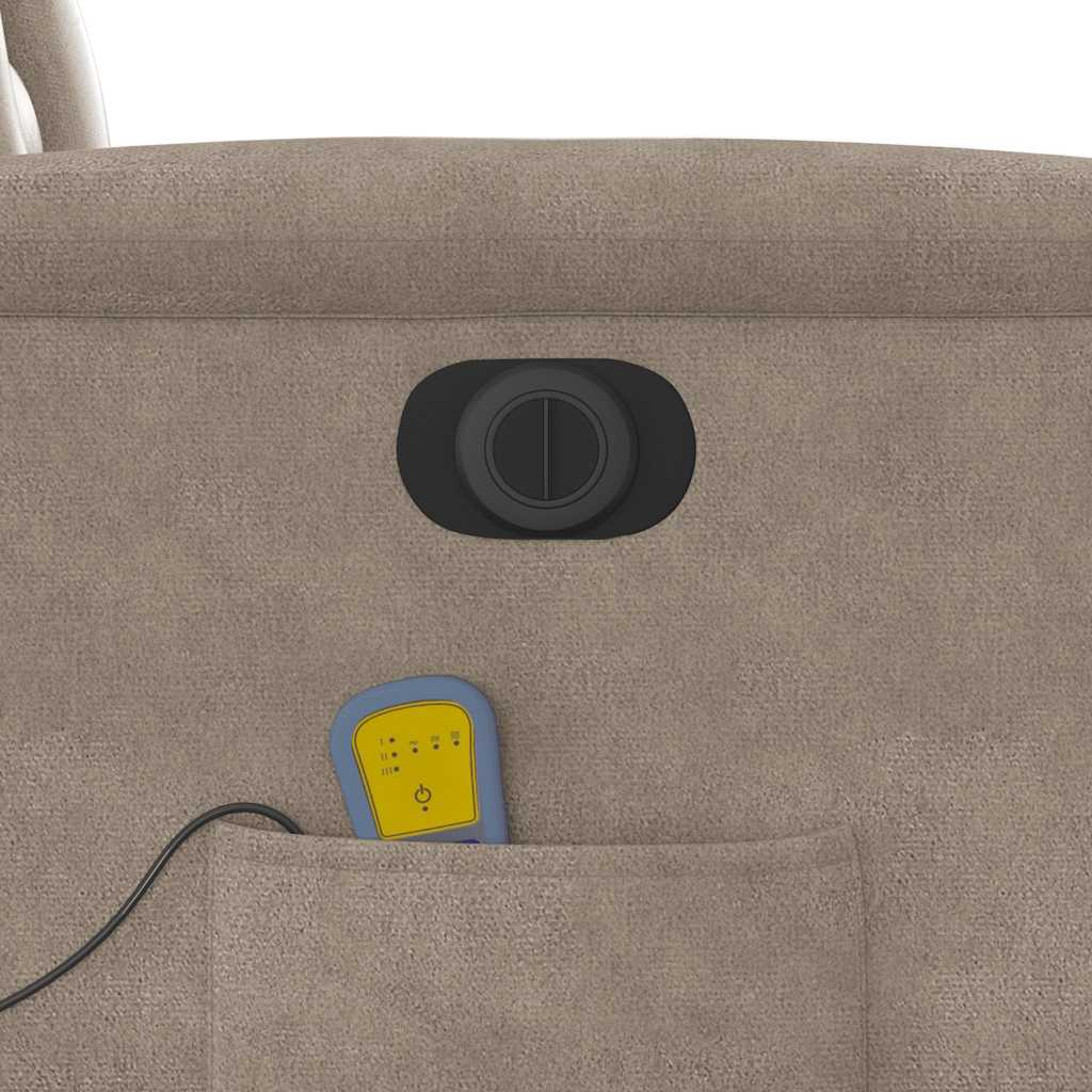 Poltrona reclinável elétrica microfibra cinzento-acastanhado