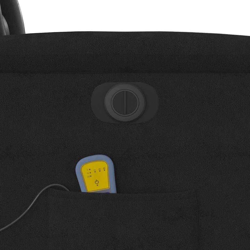 Poltrona de massagens elétrica elevatória microfibra preto