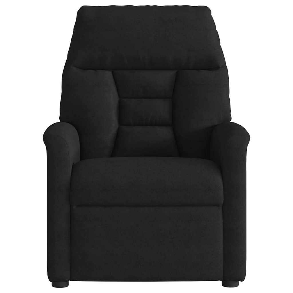 Poltrona de massagens elétrica elevatória microfibra preto