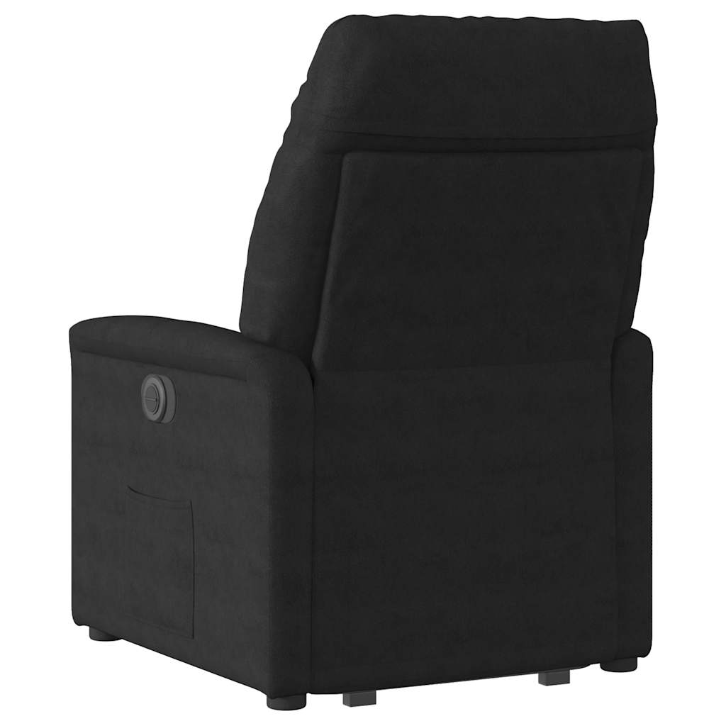Poltrona de massagens elétrica elevatória microfibra preto