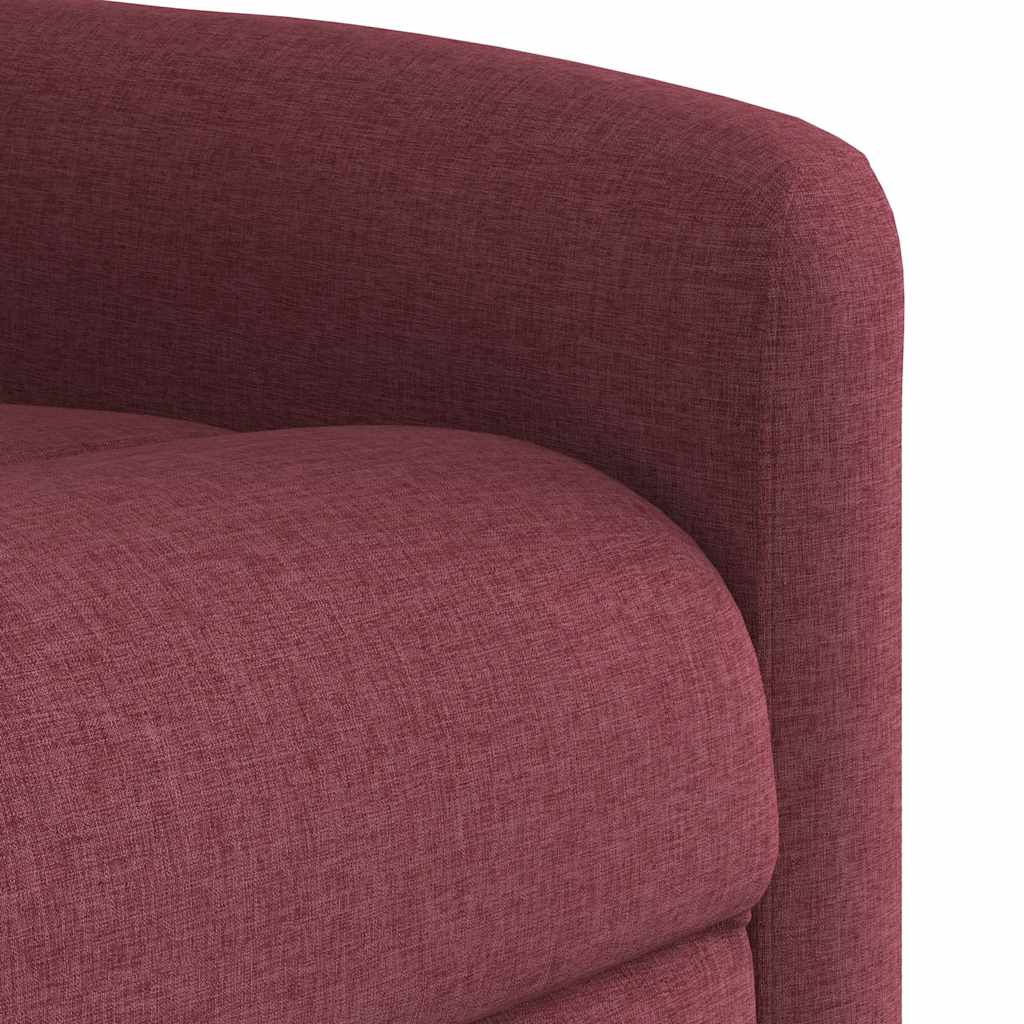Poltrona elétrica reclinável tecido vermelho tinto