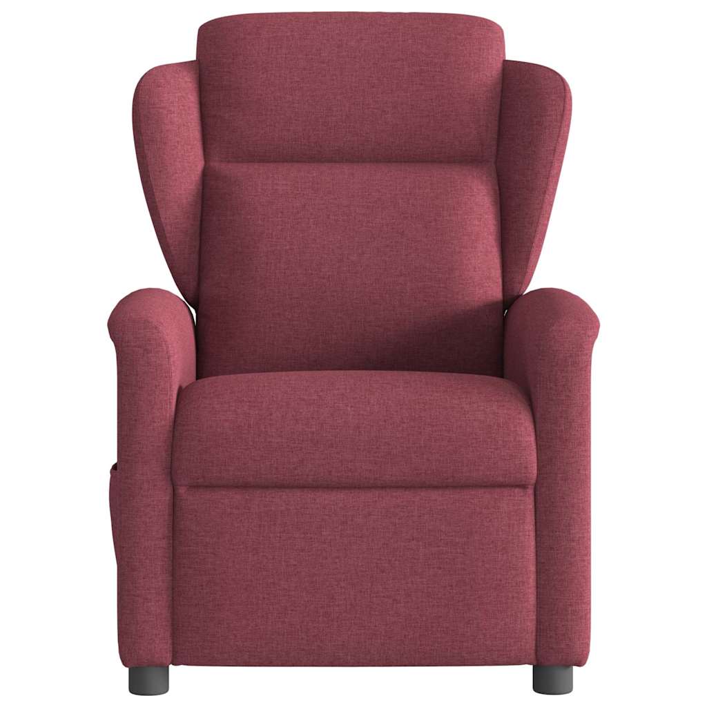 Poltrona elétrica reclinável tecido vermelho tinto
