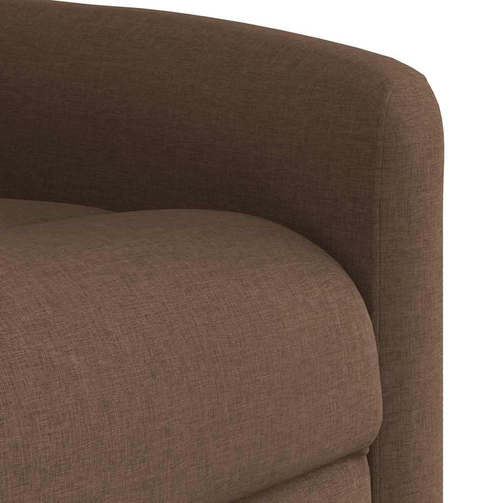 Poltrona elétrica reclinável tecido castanho