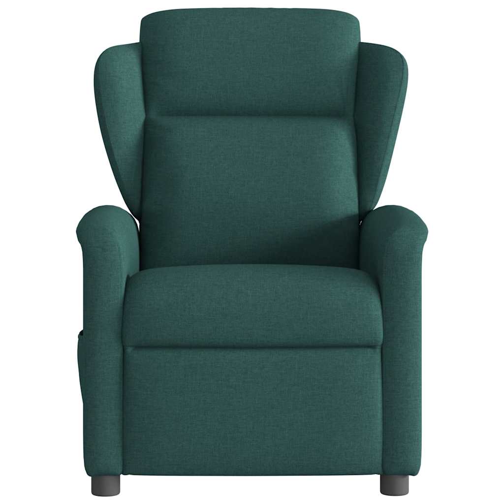Poltrona elétrica reclinável tecido verde-escuro