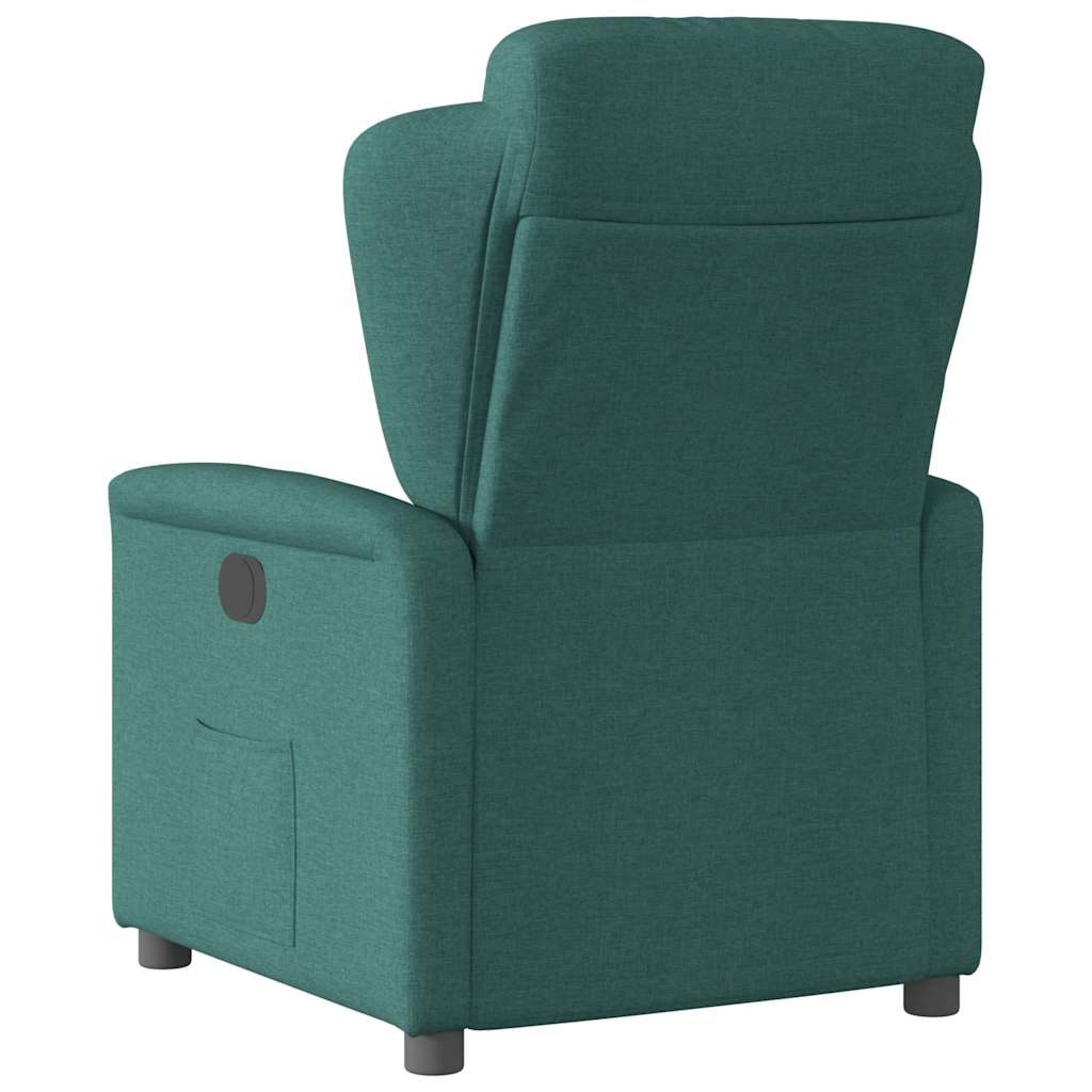 Poltrona elétrica reclinável tecido verde-escuro