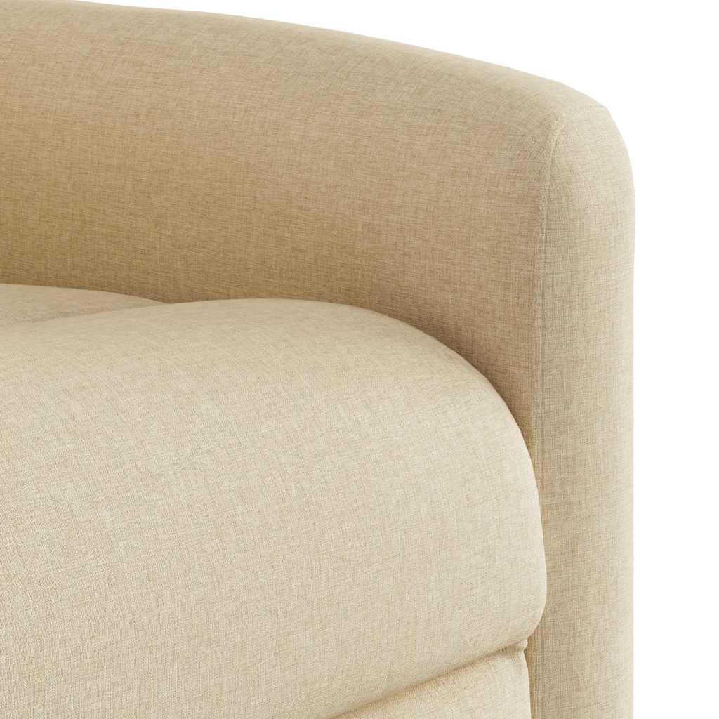 Poltrona reclinável elétrica tecido cor creme