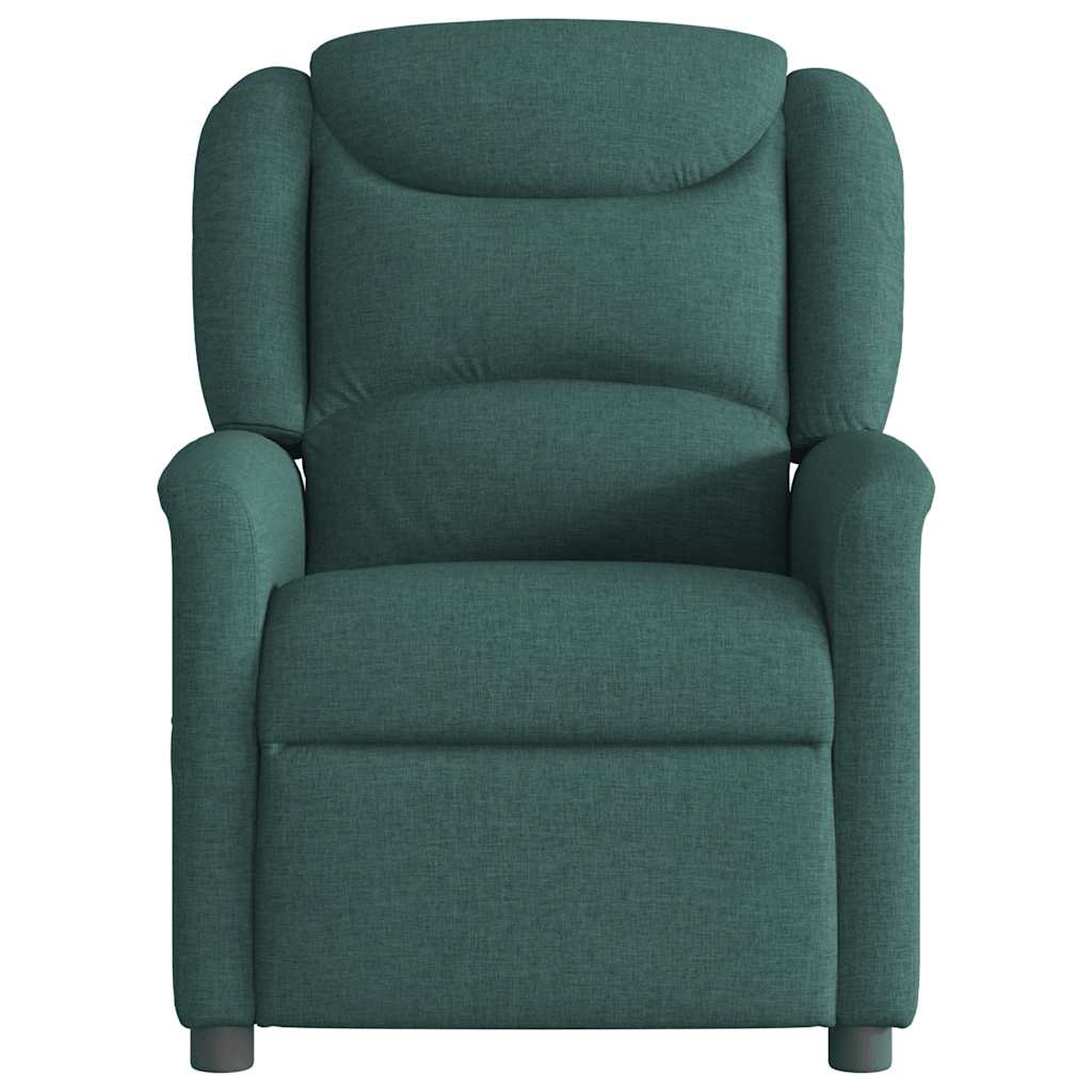 Poltrona elétrica reclinável tecido verde-escuro