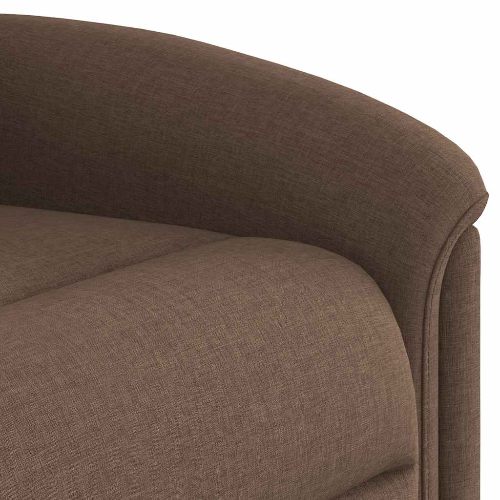 Poltrona elétrica reclinável tecido castanho