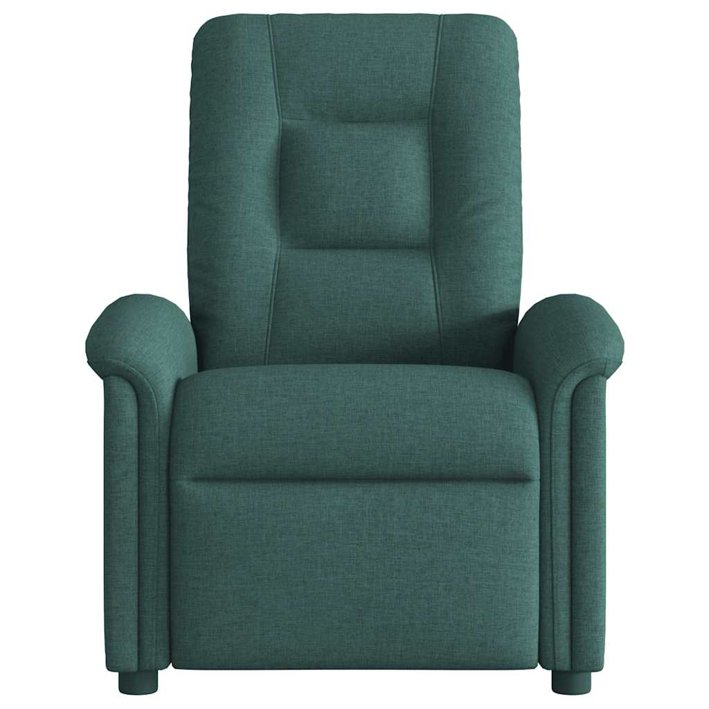 Poltrona elétrica reclinável tecido verde-escuro