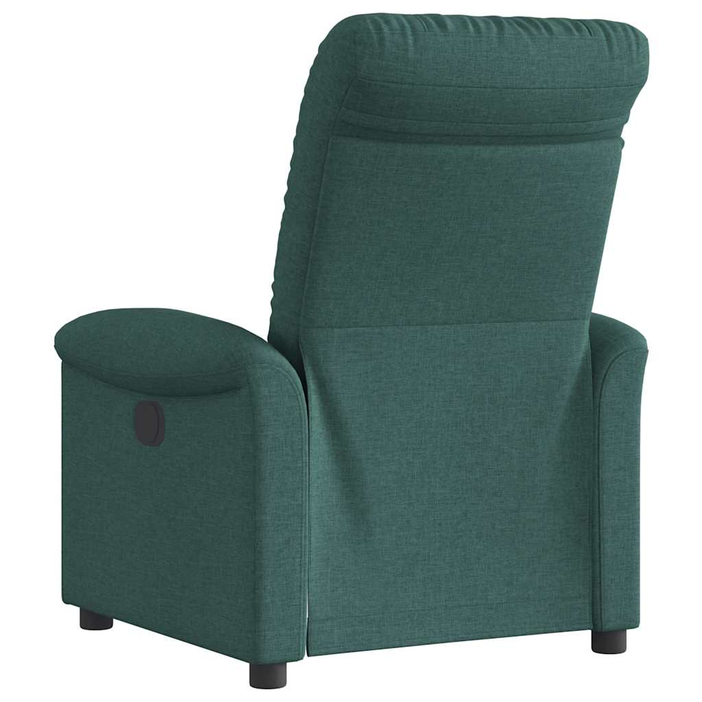 Poltrona elétrica reclinável tecido verde-escuro