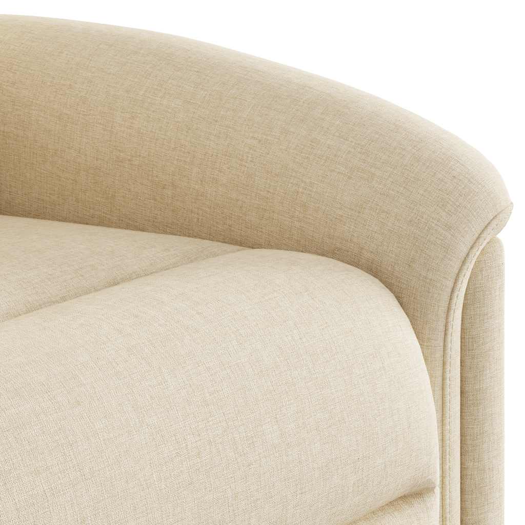 Poltrona reclinável elétrica tecido cor creme