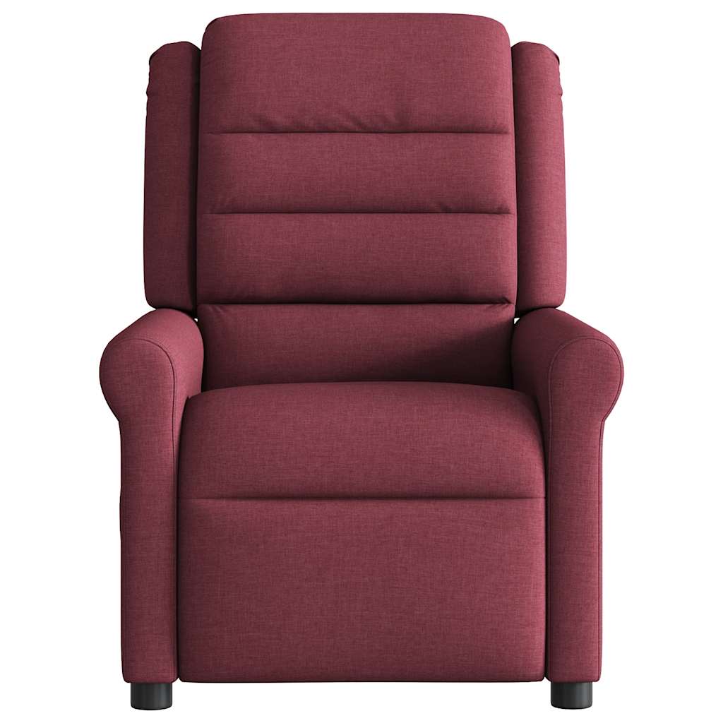 Poltrona elétrica reclinável tecido vermelho tinto