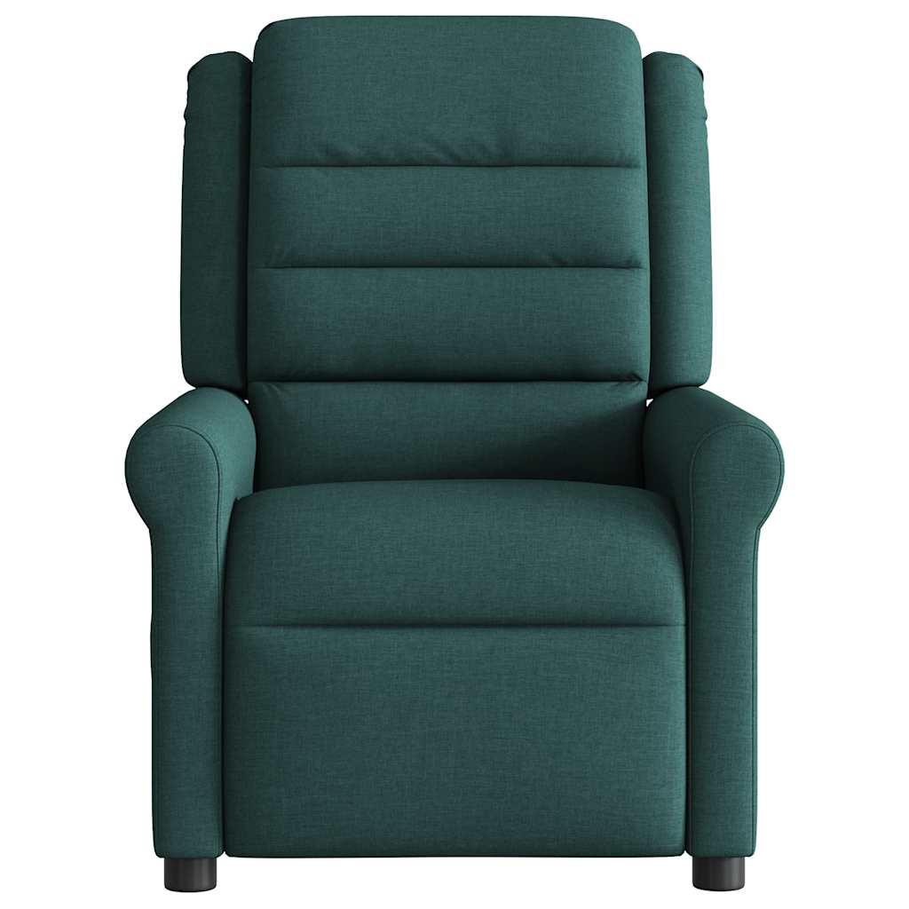 Poltrona elétrica reclinável tecido verde-escuro