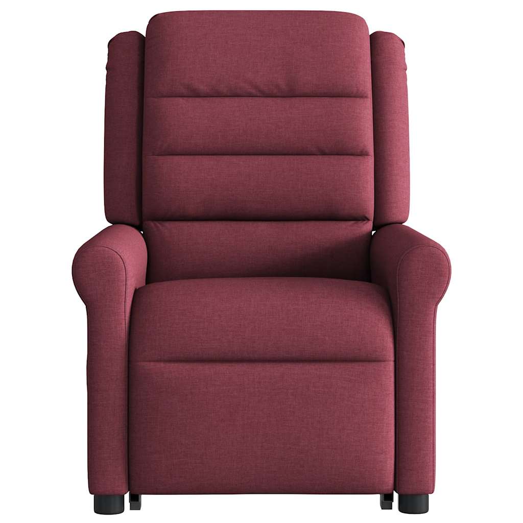 Poltrona de massagens reclin. elevatória tecido vermelho tinto
