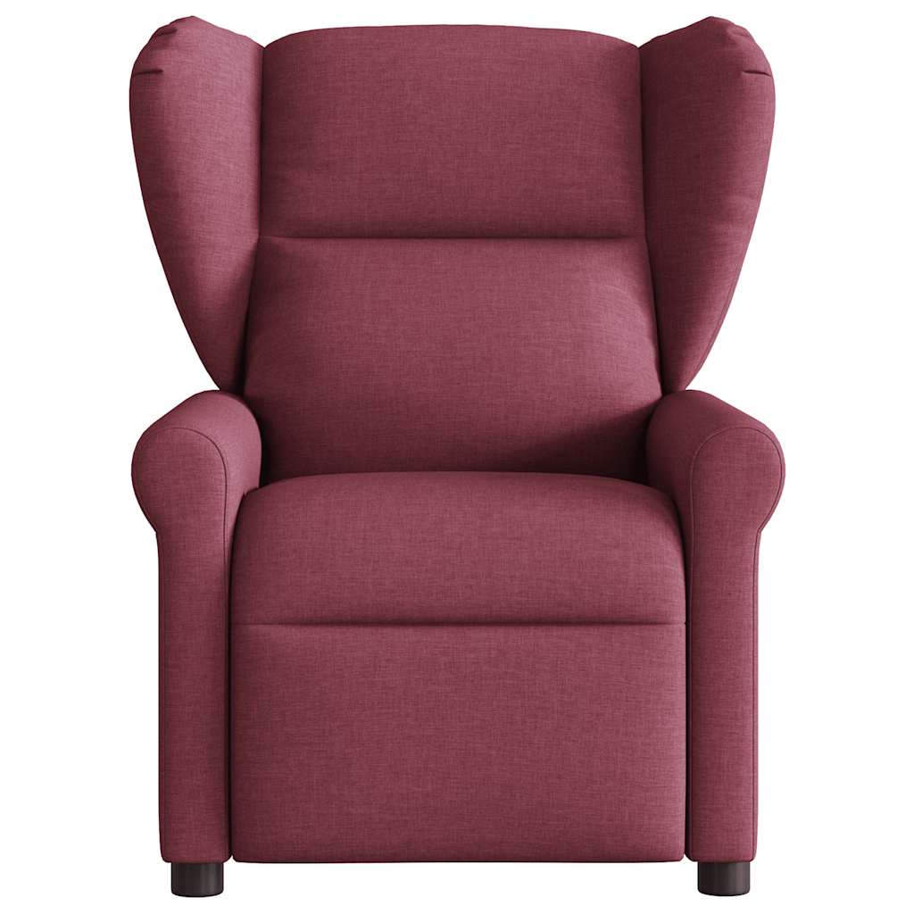 Poltrona elétrica reclinável tecido vermelho tinto