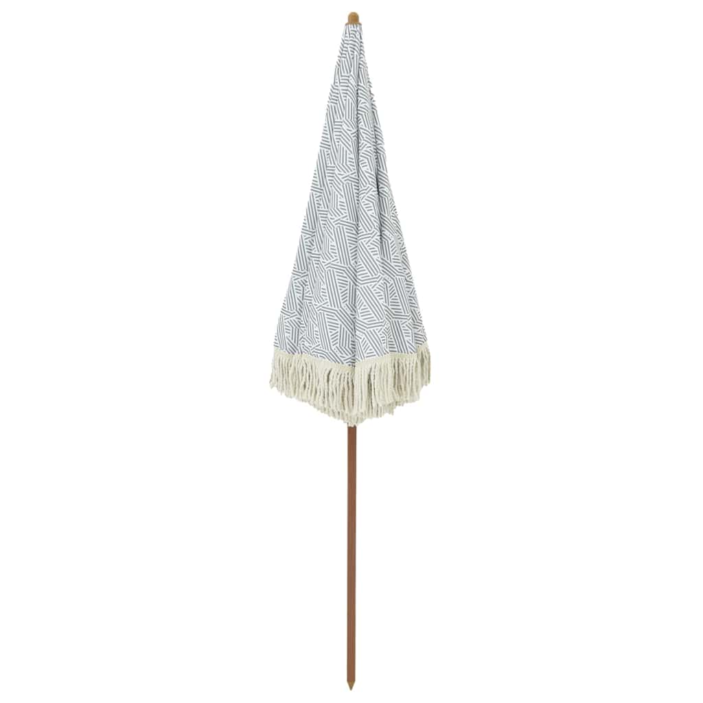 Guarda-sol Cinza e Branco Ø 160 x 195 cm Aço