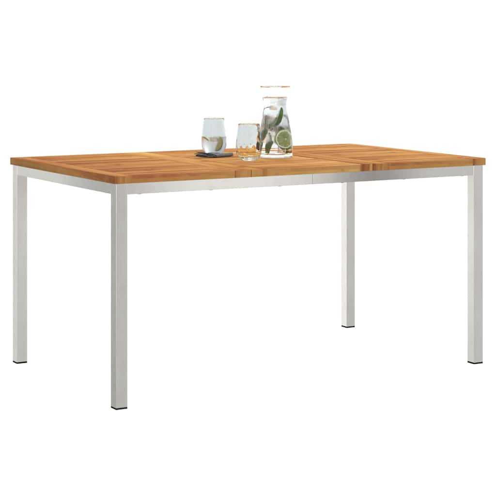Mesa de Jantar Externa Castanho Madeira de acácia maciça