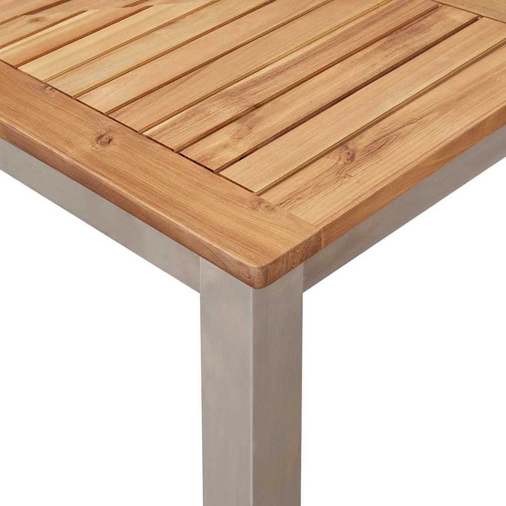Mesa de Jantar Externa Castanho Madeira de acácia maciça