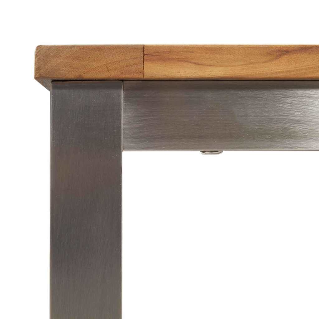 Mesa de Jantar Externa Castanho Madeira de acácia maciça
