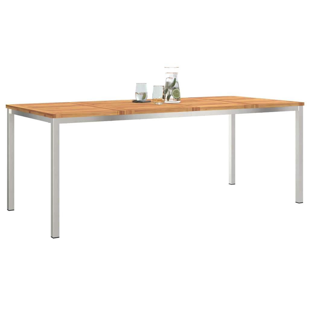 Mesa de Jantar Externa Castanho Madeira de acácia maciça