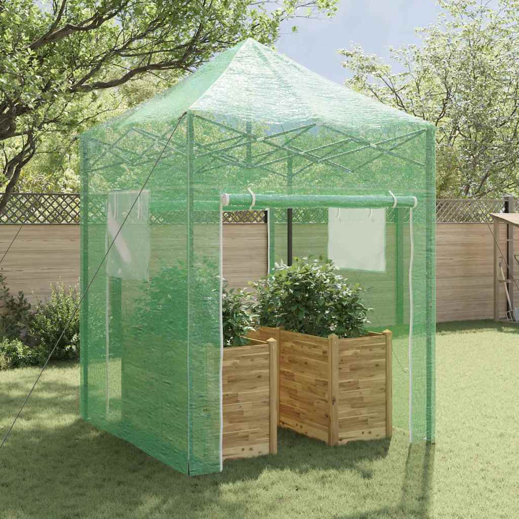 Estufa com telhado Manual Verde 200 x 200 x 300 cm Aço
