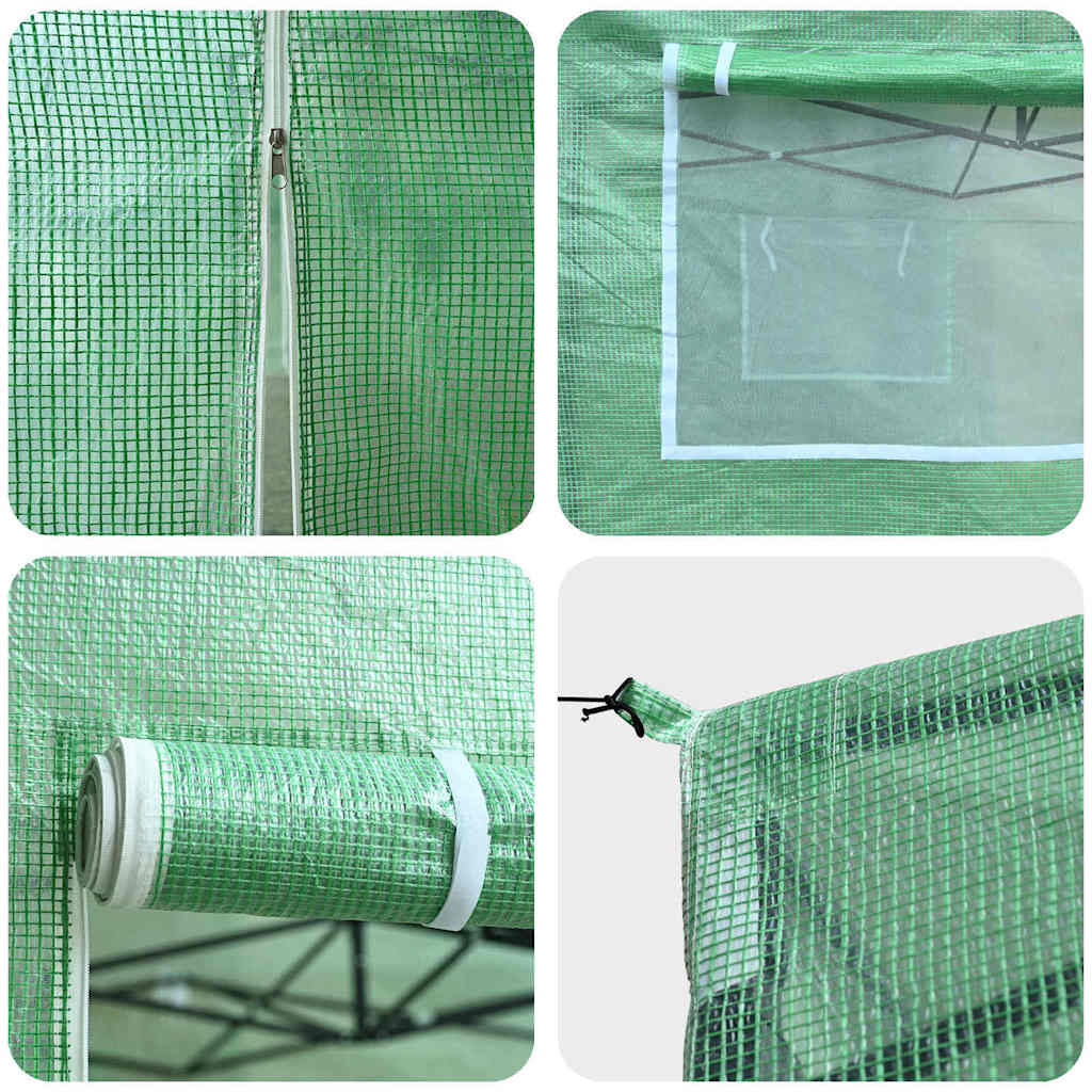 Estufa com telhado Manual Verde 280 x 410 x 315 cm Aço