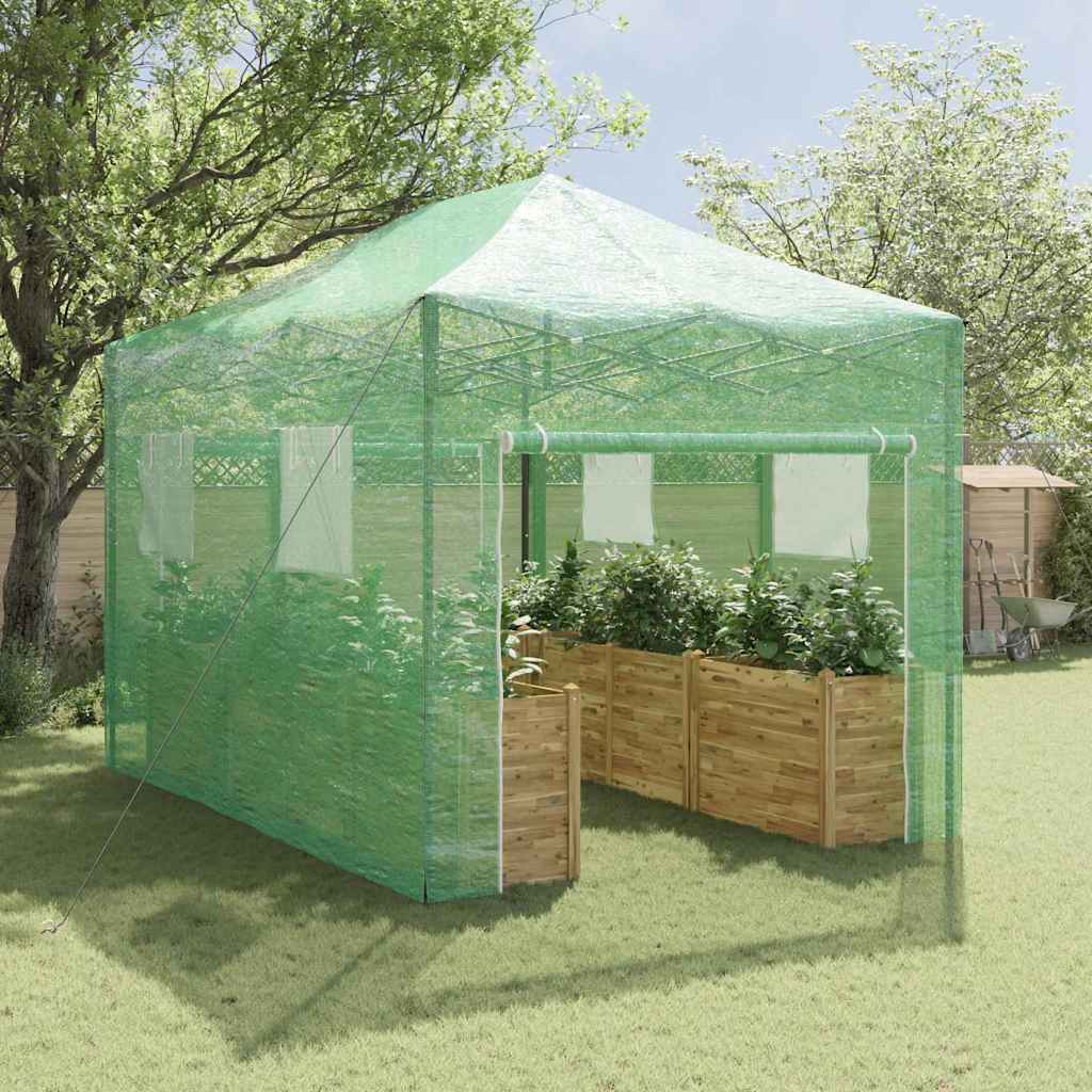 Estufa com telhado Manual Verde 280 x 410 x 315 cm Aço