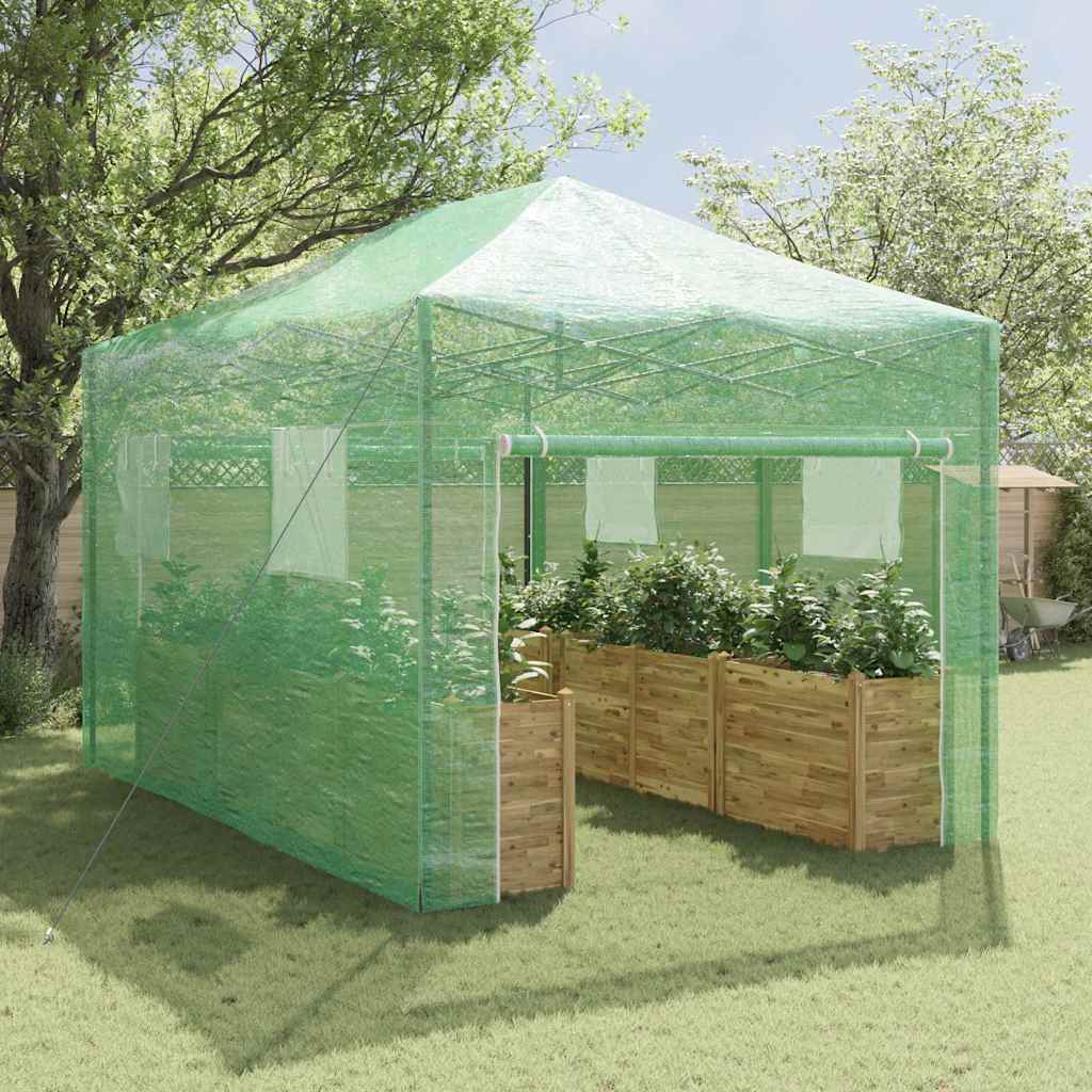 Estufa com telhado Manual Verde 290 x 430 x 315 cm Aço