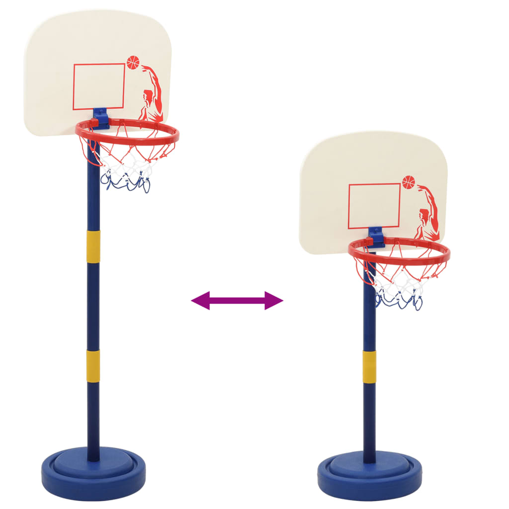Suporte basquetebol c/ bola e bomba altura ajustável 90/121 cm