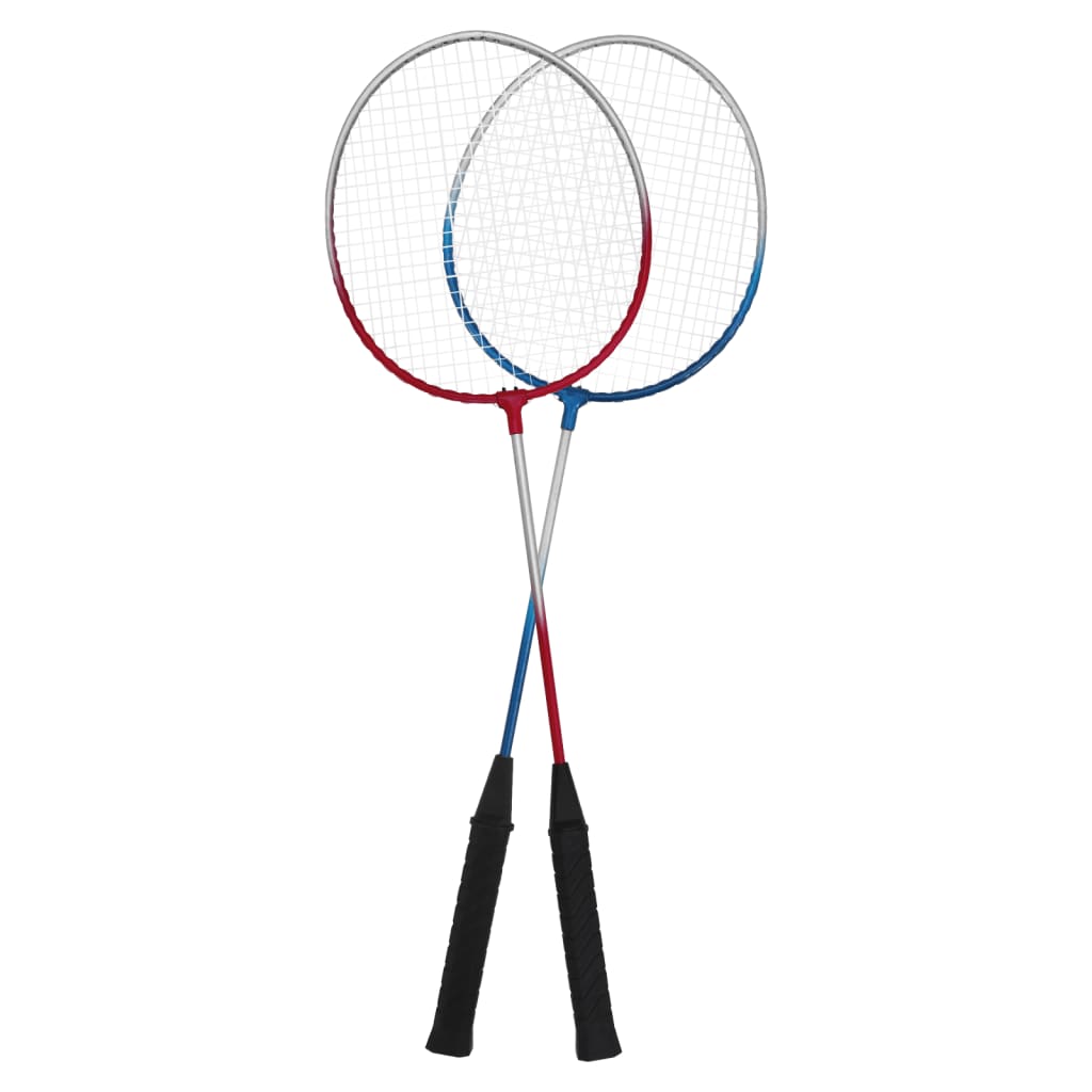 Conjunto de badminton com 4 raquetes e rede 620x151 cm