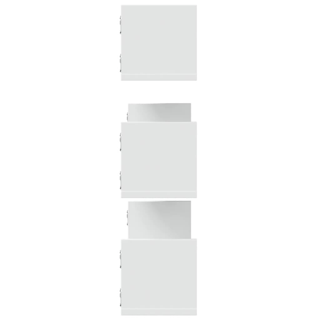 Prateleiras de parede 3 pcs 80x18x18cm derivados madeira branco