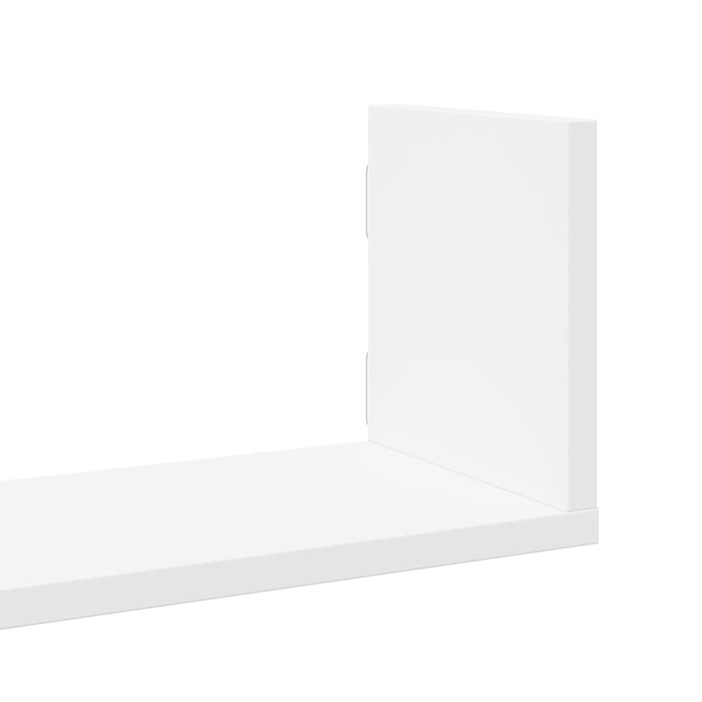Prateleiras de parede 3 pcs 80x18x18cm derivados madeira branco