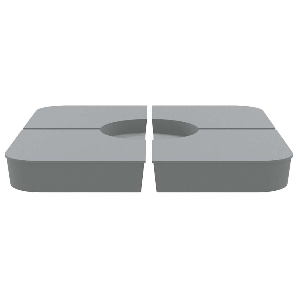 4 pcs conj. base para guarda-sol de suporte cruzado 100 kg PP