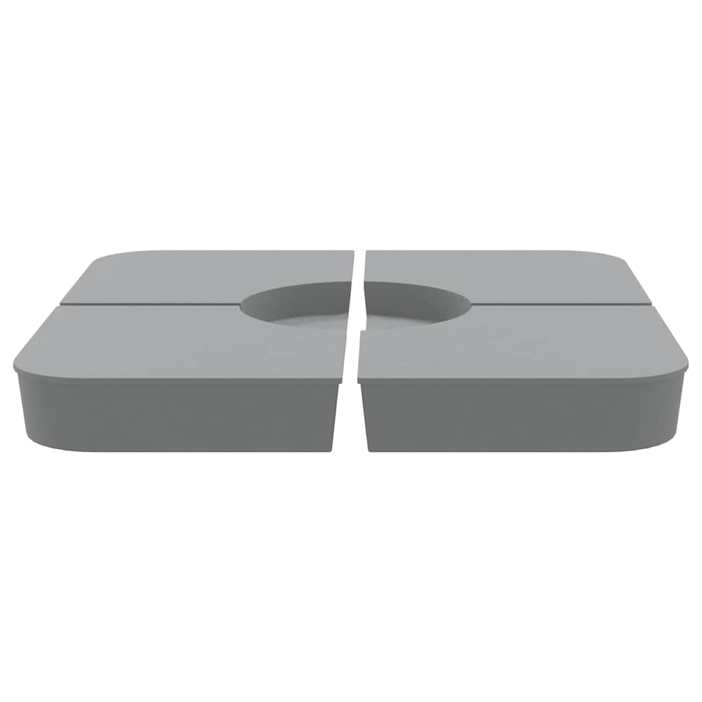 4 pcs conj. base para guarda-sol de suporte cruzado 100 kg PP