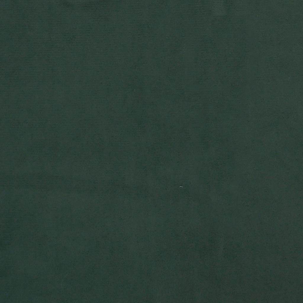 Colchão de molas ensacadas 100x210x20 cm veludo verde-escuro