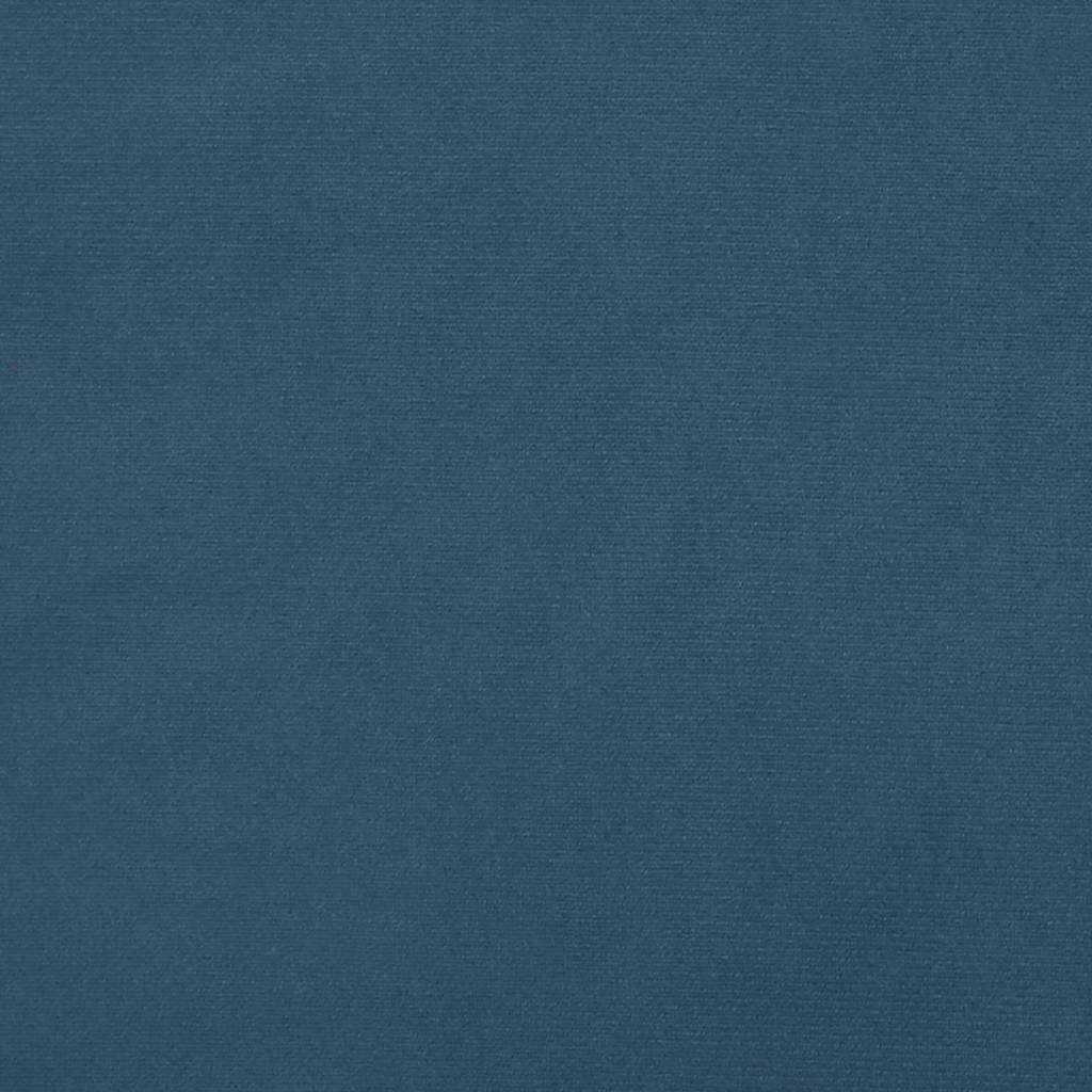 Colchão de molas ensacadas 90x220x20 cm veludo azul-escuro