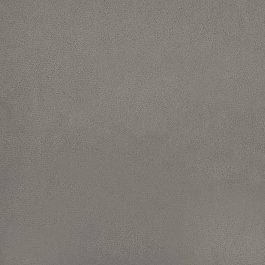 Colchão de molas ensacadas 100x220x20 cm veludo cinza-claro