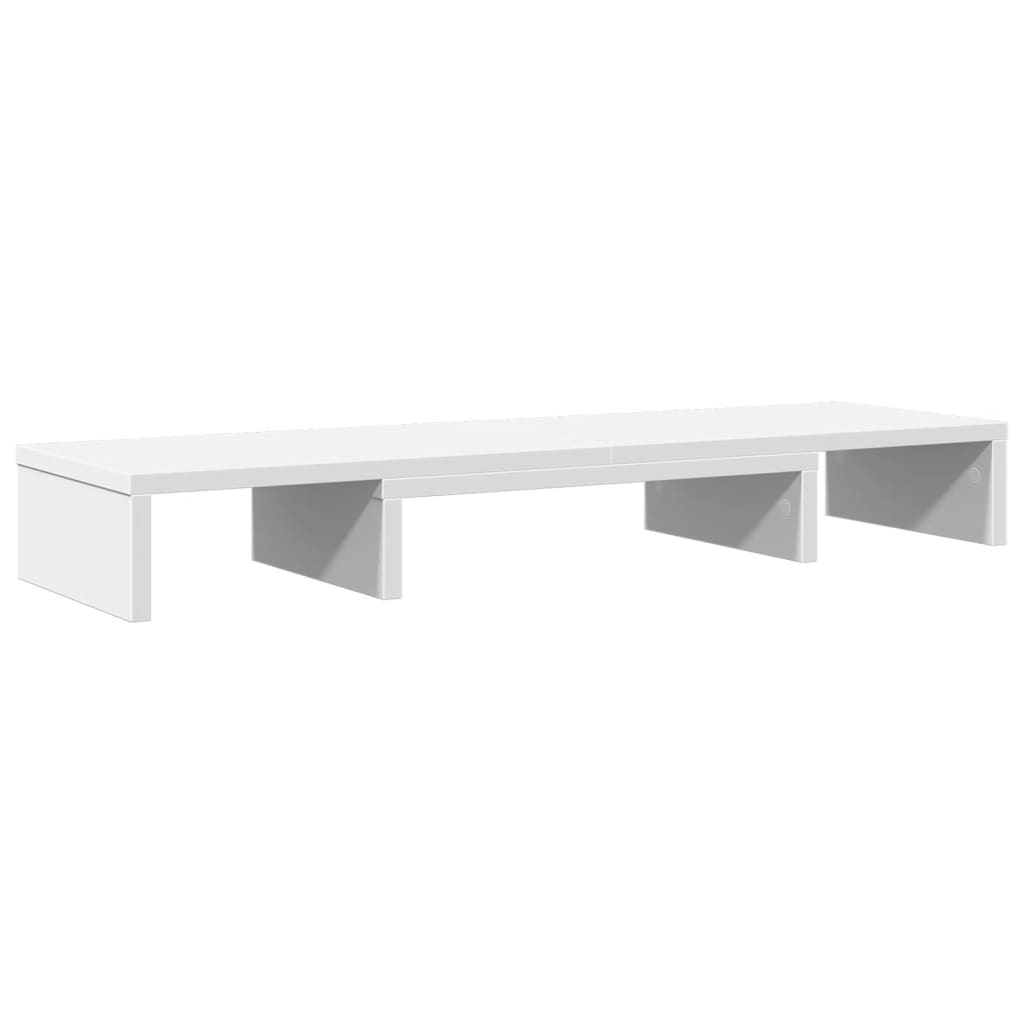 Suporte para monitor ajustável derivados de madeira branco