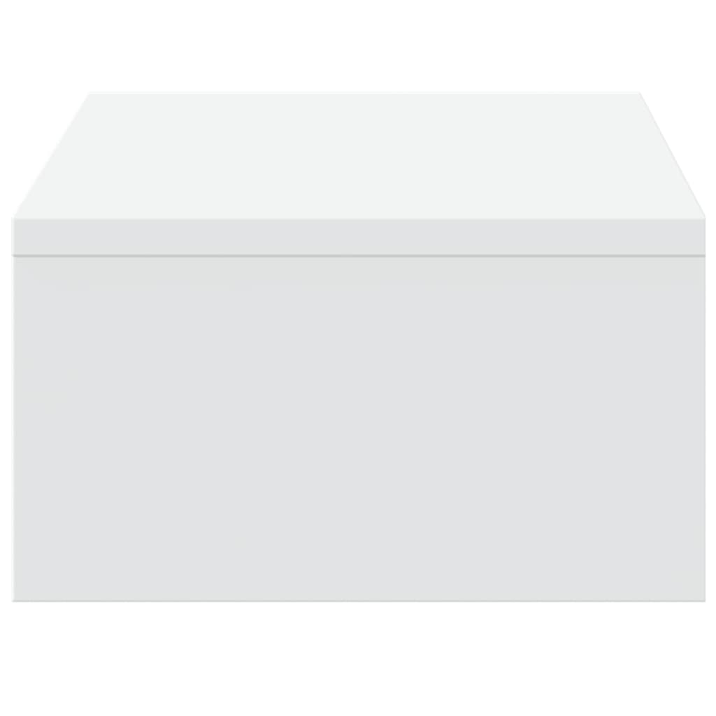 Suporte para monitor com gavetas derivados de madeira branco