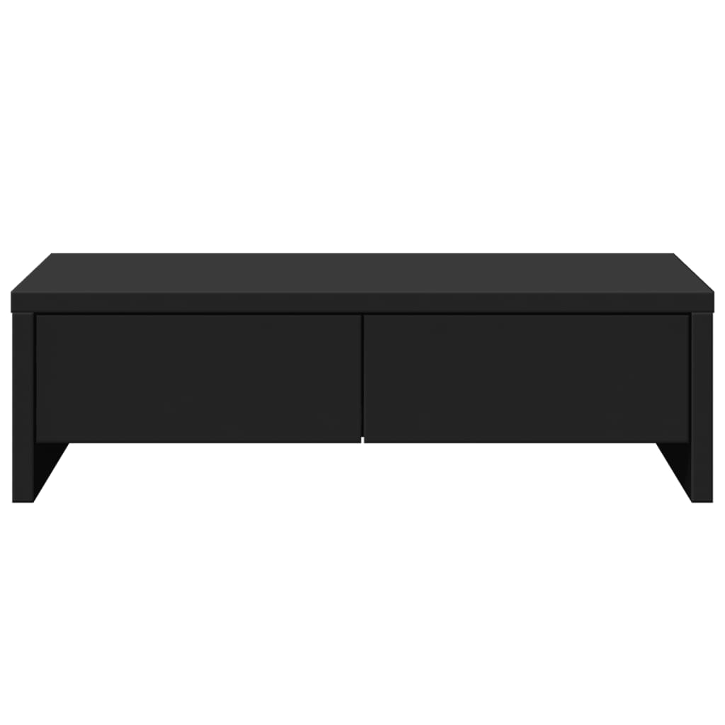 Suporte para monitor com gavetas derivados de madeira preto