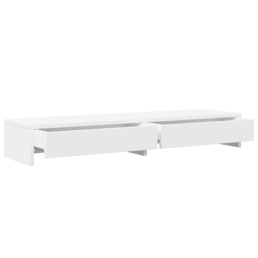 Suporte monitor c/ gavetas 100x27x15cm derivados madeira branco