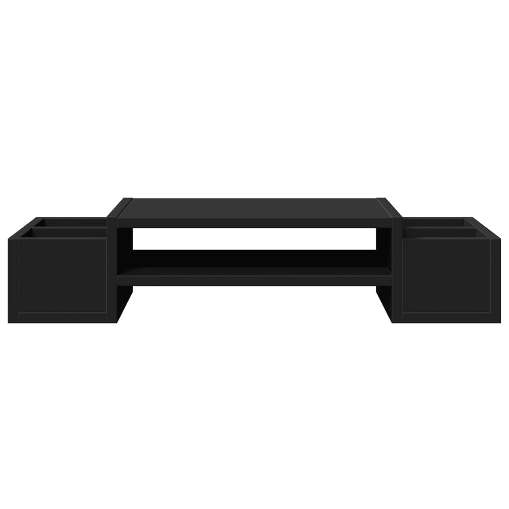Suporte para monitor c/ arrumação derivados de madeira preto