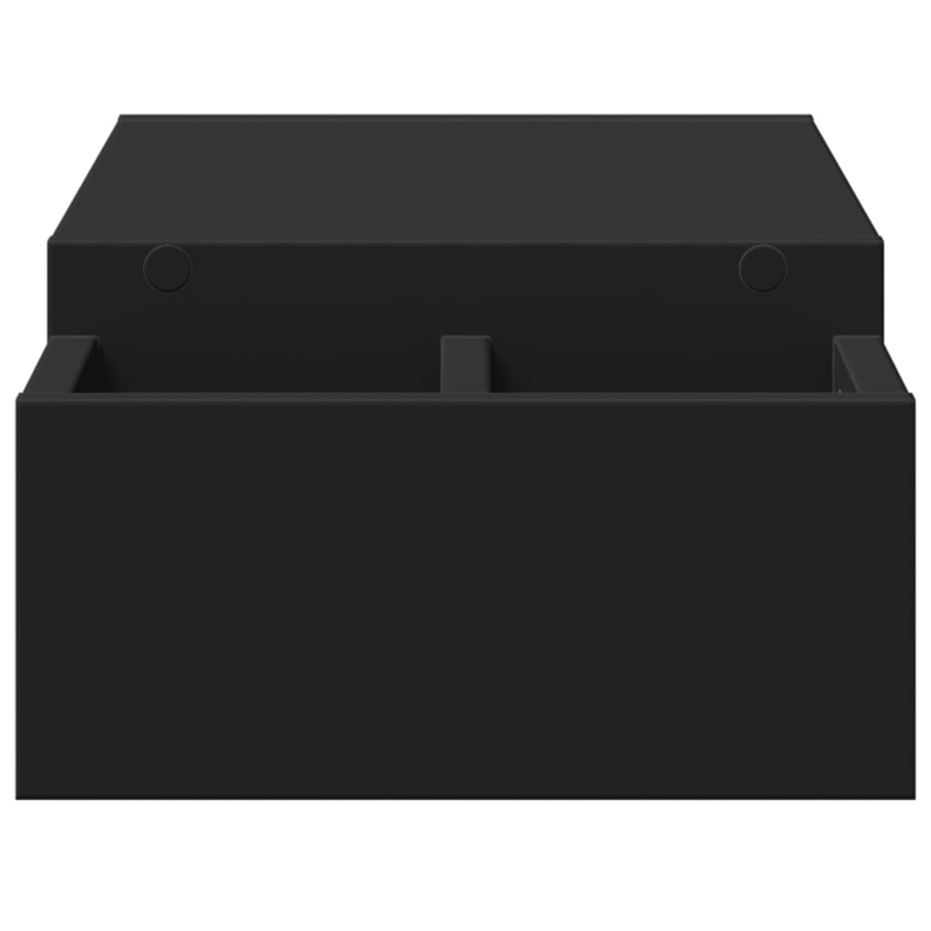 Suporte para monitor c/ arrumação derivados de madeira preto