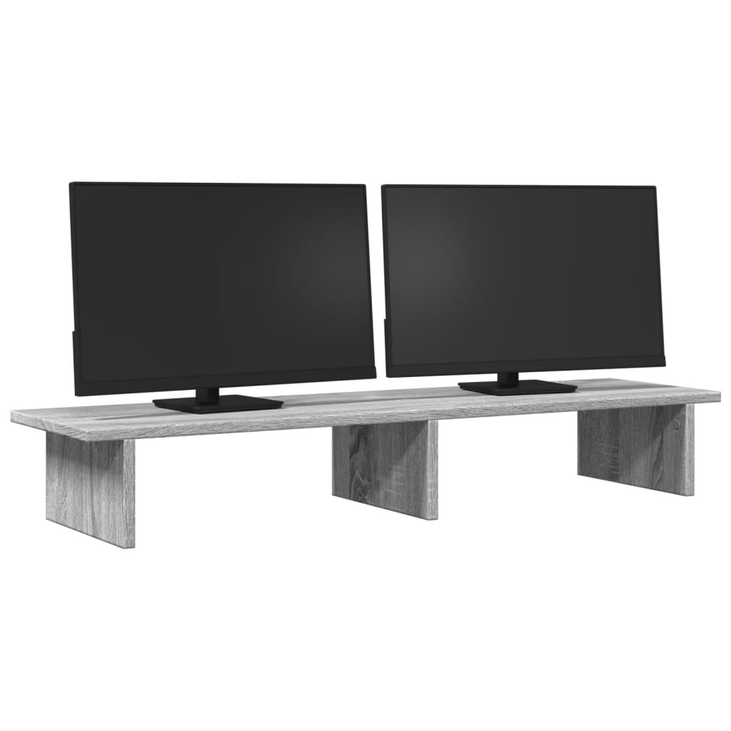 Suporte monitor 100x27x15 cm derivados madeira cinzento sonoma
